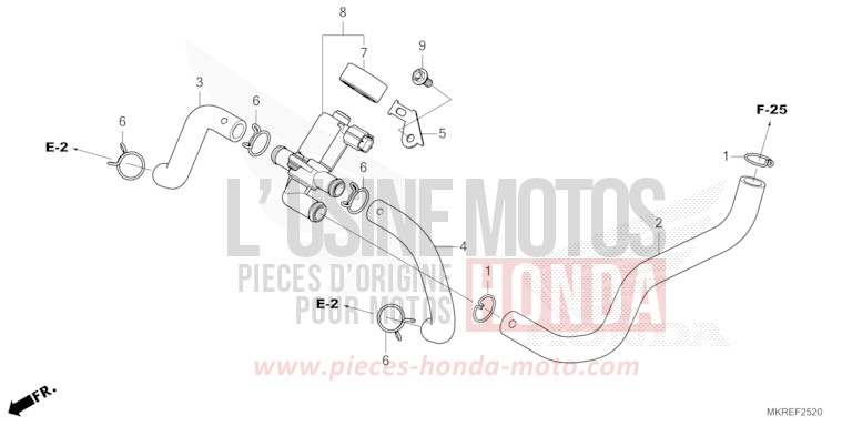VALVE COMMANDE INJECTION D'AIR de CBR1000RR SP SP1 SP2 MAT PEARL MORION BLACK (NHC33) 2024